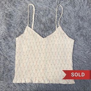 American Eagle Smocked Cropped Tank